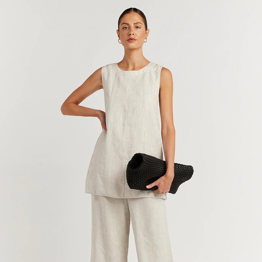 Dissh Lovato Natural Linen Tunic Top